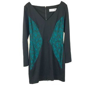 NWT LEEAM Panel Constructed Zip Back Mini Dress